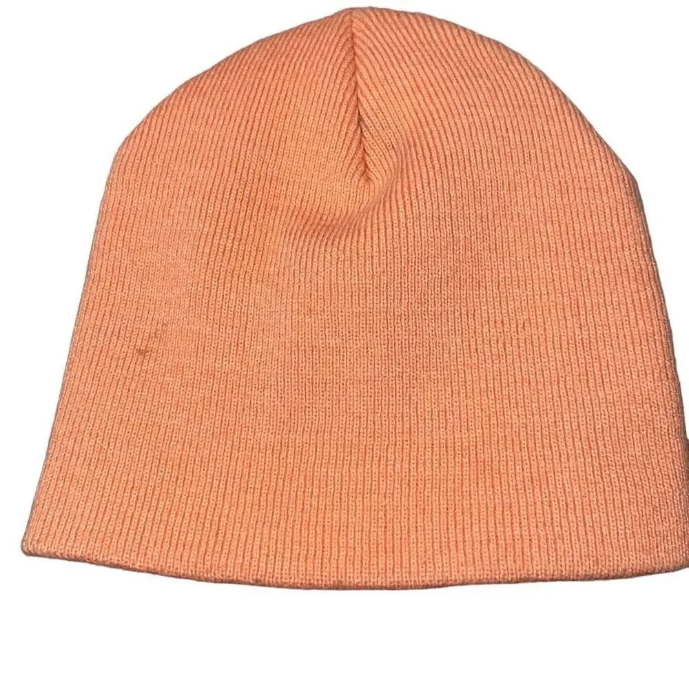 Youth Pinkish Texas Longhorn Basic Knit Bullhorn Beanie Hat Girls Winter Hat